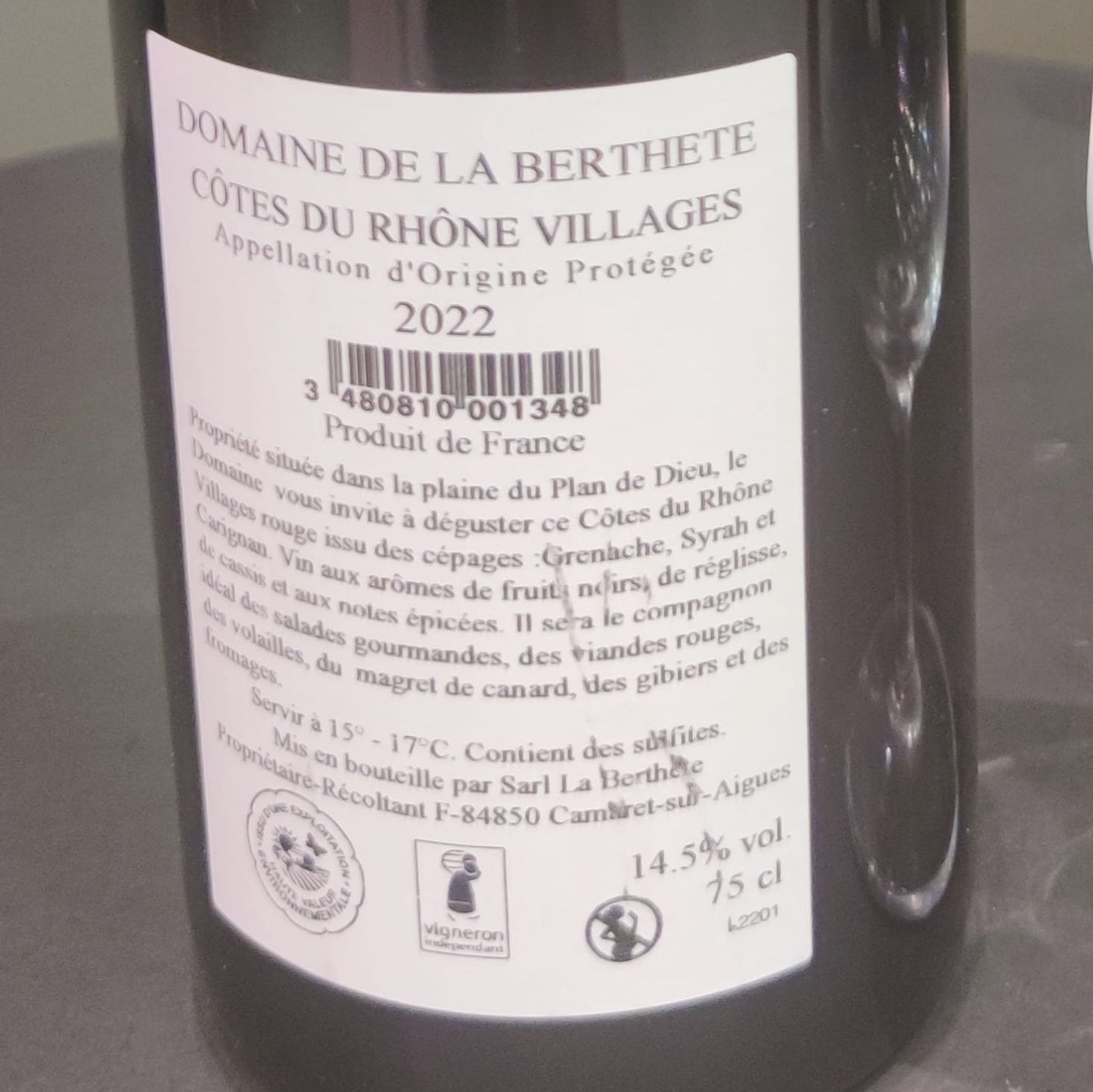 Domaine de la Berthete - Côtes du Rhône Villages - 2022